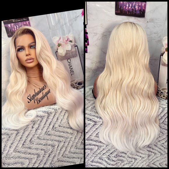 Human Hair Blended Lace Front Wig - Picture 9 of 11